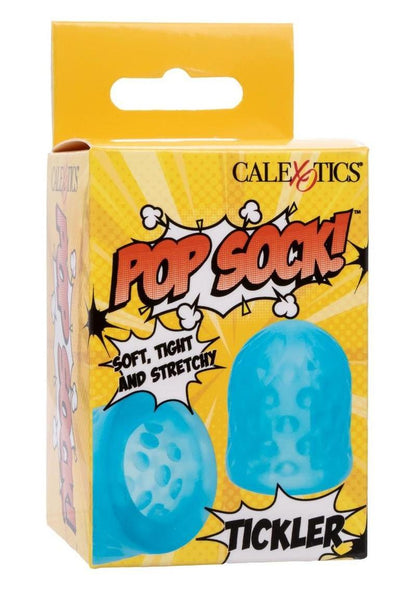 Pop Sock Tickler Reversible Textured Stroker - Blue
