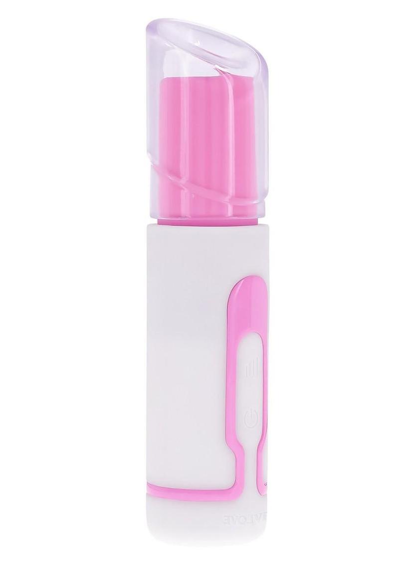 Evolved Pucker Up Lipstick Air Tapping Rechargeable Silicone Clitoral Stimulator