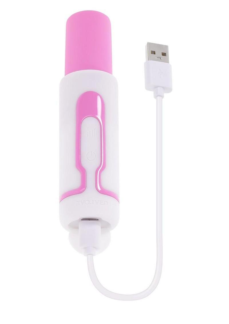 Evolved Pucker Up Lipstick Air Tapping Rechargeable Silicone Clitoral Stimulator