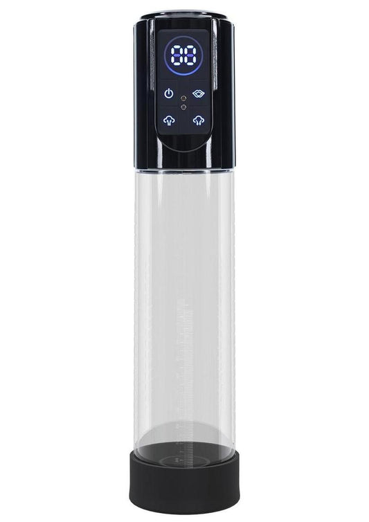 Pumped Megalift Automatic 6 Function Rechargeable Penis Pump - Black