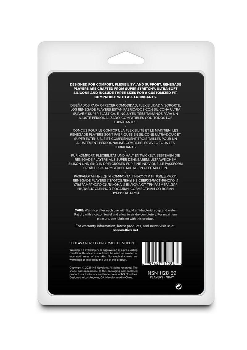 Renegade Players Super Stretchable Silicone Cock Rings (3 Pack)