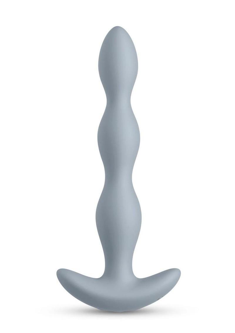 Renegade Vantage Rechargeable Silicone Vibrating Beads - Grey - 6.5in