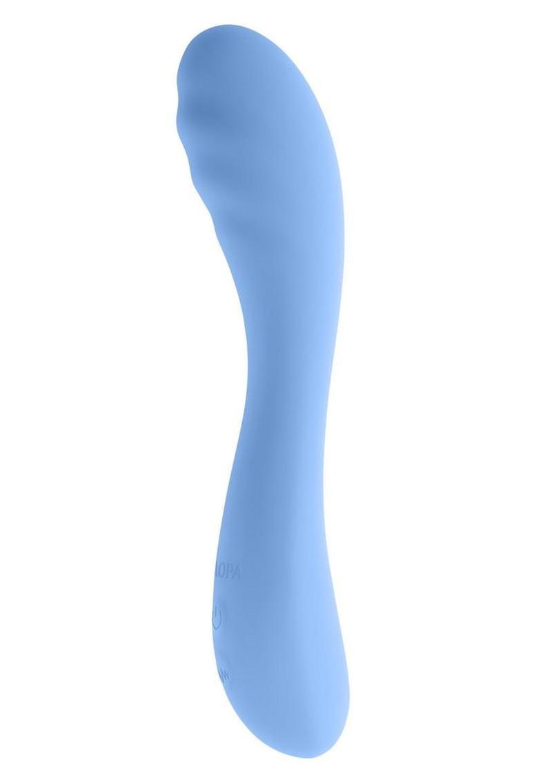 Selopa Hit The Mark Rechargeable Silicone Curved Vibrator - Blue
