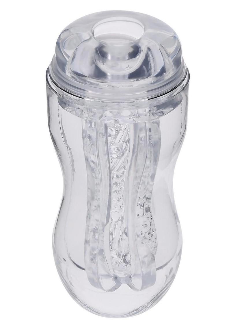 Selopa Stroke Of Luck Masturbator with Vibrating C-Ring - Clear