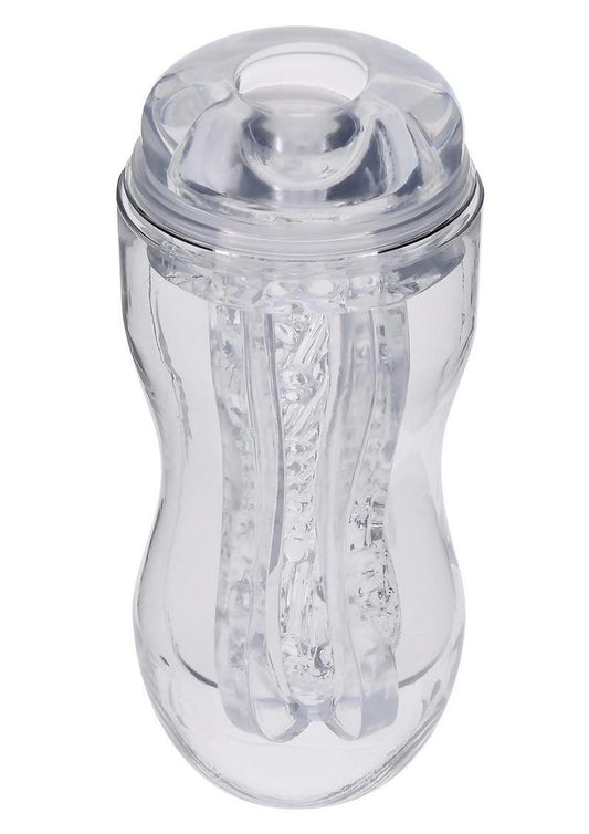 Selopa Stroke Of Luck Masturbator with Vibrating C-Ring - Clear