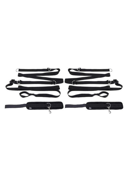 Sex and Mischief Anywhere You Dare Bondage Restraint System - Black/Silver