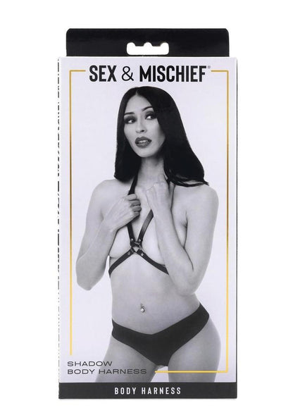 Sex and Mischief Shadow Body Harness - Black/Silver