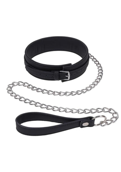 Signature Midnight Muse Collar and Leash - Black/Silver