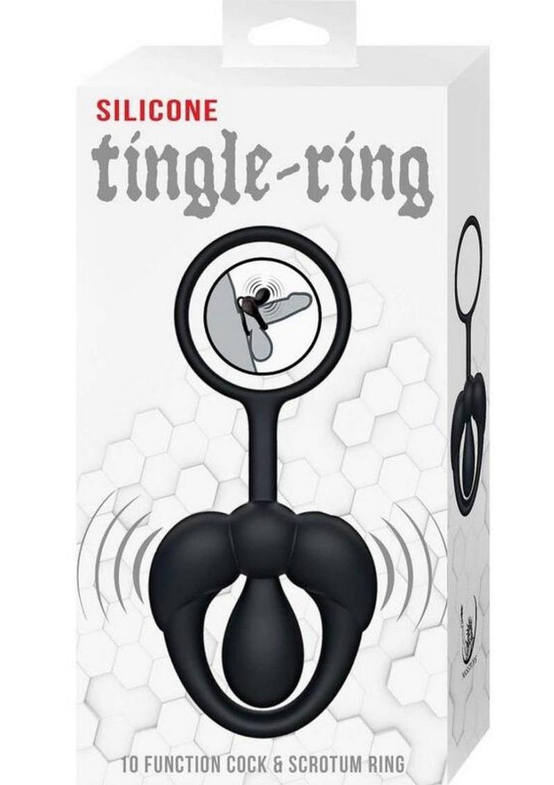 Silicone Tingle Cock Ring - Black