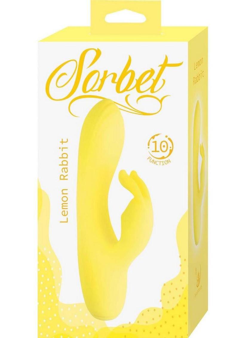 Sorbet Lemon Rechargeable Silicone Rabbit - Yellow