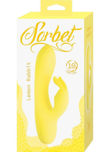 Sorbet Lemon Rechargeable Silicone Rabbit - Yellow