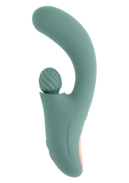 Spiral Charm Rechargeable Silicone Clitoral Stimulator - Green
