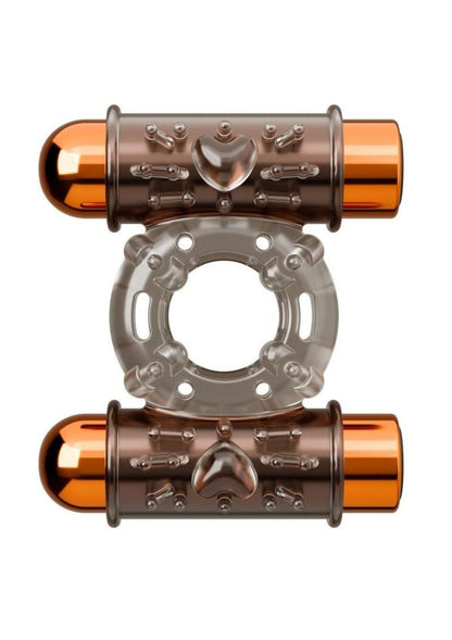 Stay Hard Vibrating Rechargeable Cock Ring Set with Sleeve and 2 Bullets