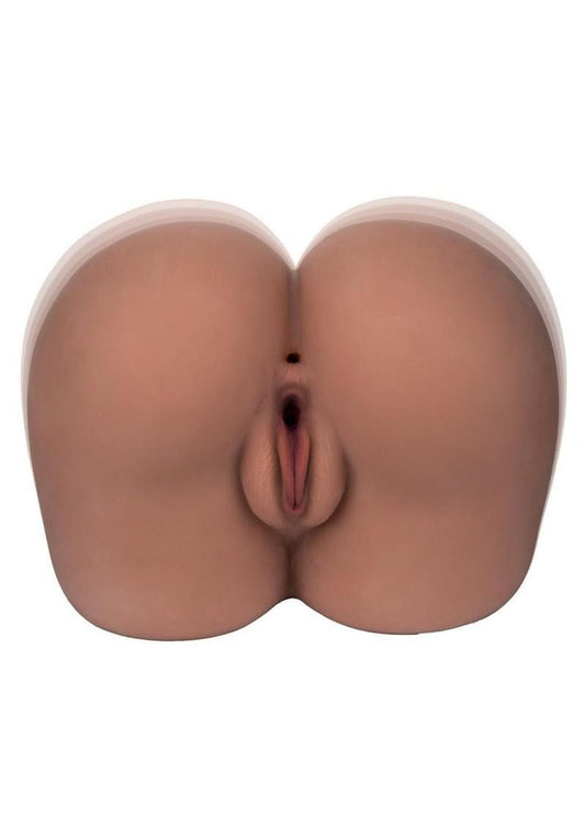 Stroke It Vibrating Twerking Rechargeable BBL Masturbator - Pussy and Ass - Chocolate