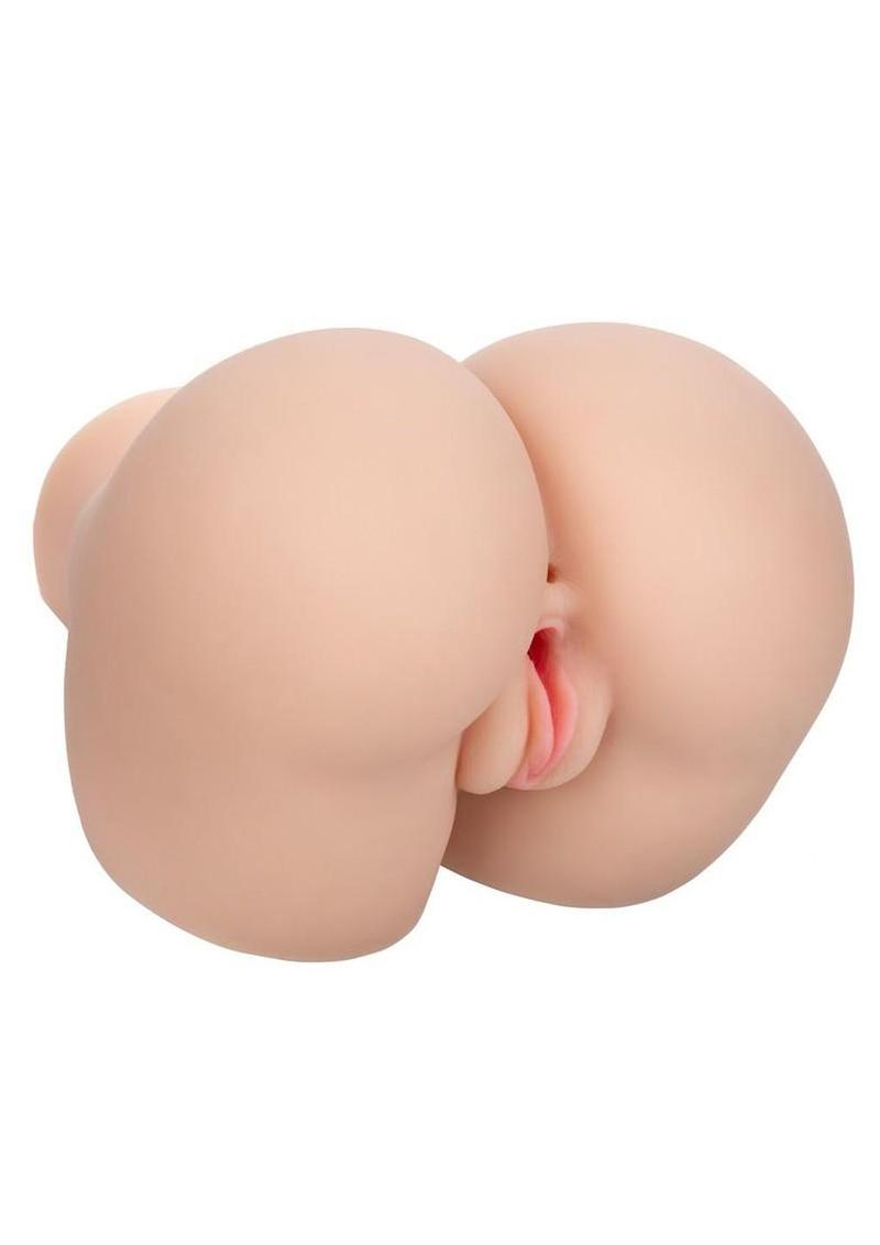 Stroke It Vibrating Twerking Rechargeable BBL Masturbator - Pussy and Ass - Vanilla