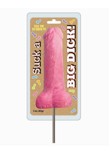 Suck A Big Dick Lollipop - Strawberry - 6in