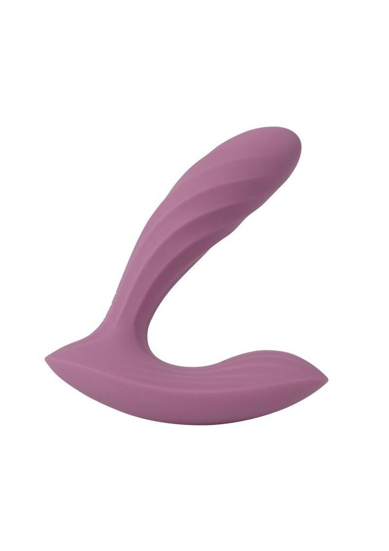 Svakom Erica Plus Thrusting Rechargeable Silicone Vibrator - Lavender/Red