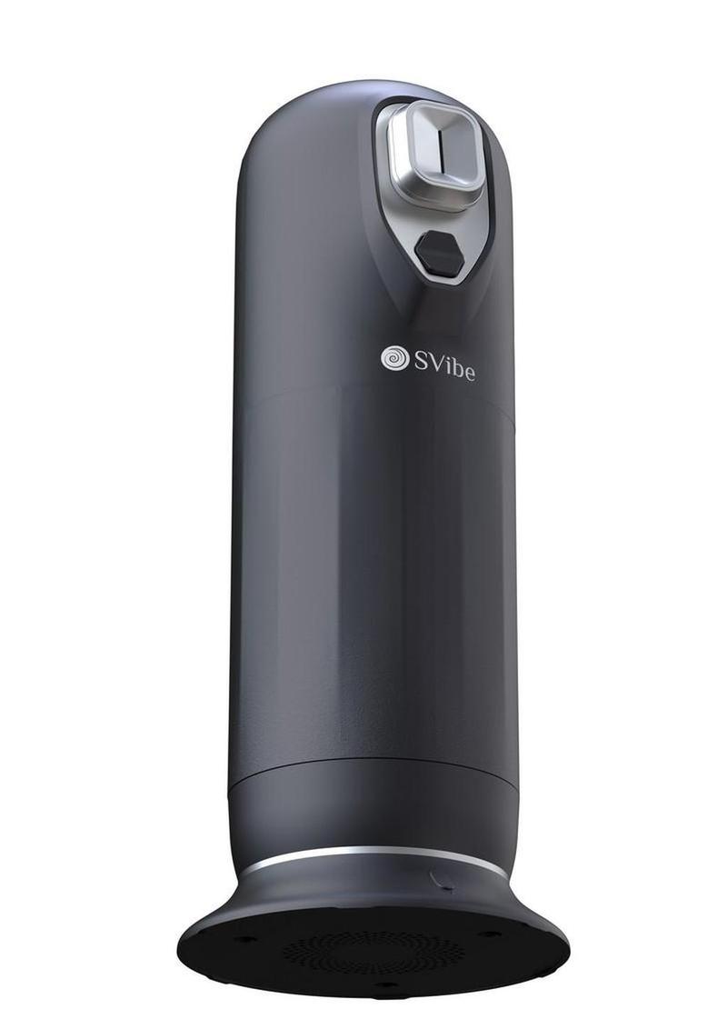 SVibe Ikon Jet Rechargeable Thrusting Warming Masturbator - Black
