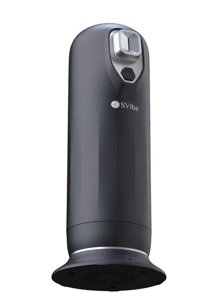 SVibe Ikon Jet Rechargeable Thrusting Warming Masturbator - Black