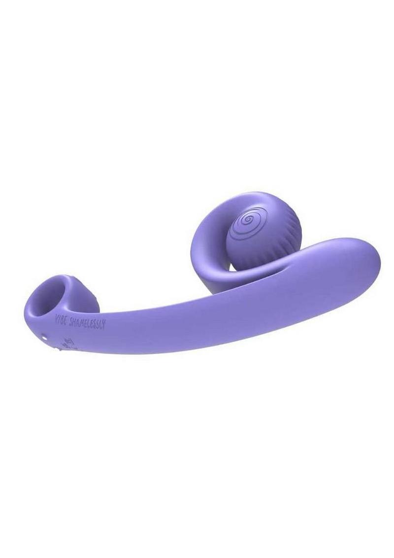 SVibe Snail Curve Rechargeable Silicone Vibrator with Clitoral Stimulator