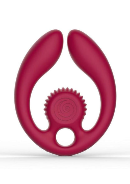 Svibe Snail Gizi Duo Rechargeable Silicone Couples Stimulator with Remote - Burgundy