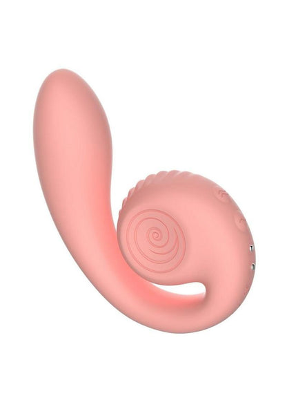 SVibe Snail Gizi Rechargeable Silicone Rabbit Vibrator - Peachy