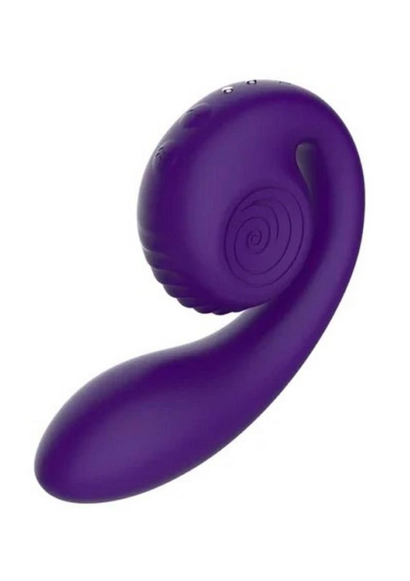 SVibe Snail Gizi Rechargeable Silicone Rabbit Vibrator - Purple or Teal