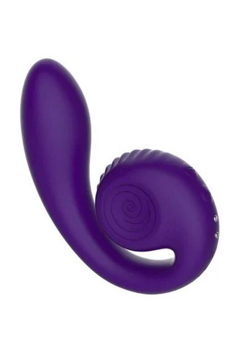 SVibe Snail Gizi Rechargeable Silicone Rabbit Vibrator - Purple or Teal