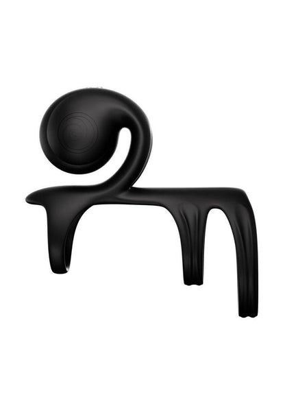 SVibe Snail Jovi Arc Rechargeable Silicone Couples Triple Cock Ring with Remote - Noir Haze