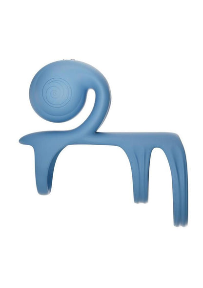 SVibe Snail Jovi Arc Rechargeable Silicone Couples Triple Cock Ring with Remote - Blue Haze
