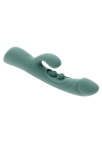 Tapped Out Rechargeable Silicone Vibrator with Stimulator