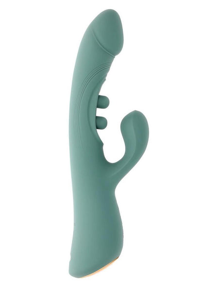 Tapped Out Rechargeable Silicone Vibrator with Stimulator