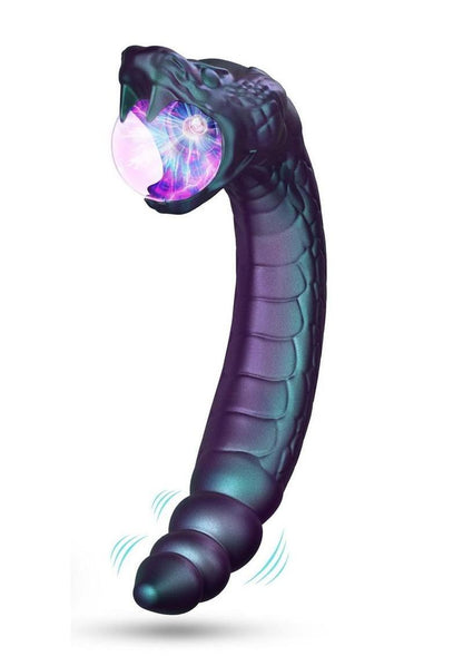 Temptasia Rattle Snake Rechargeable Vibrator - Dark Millenia