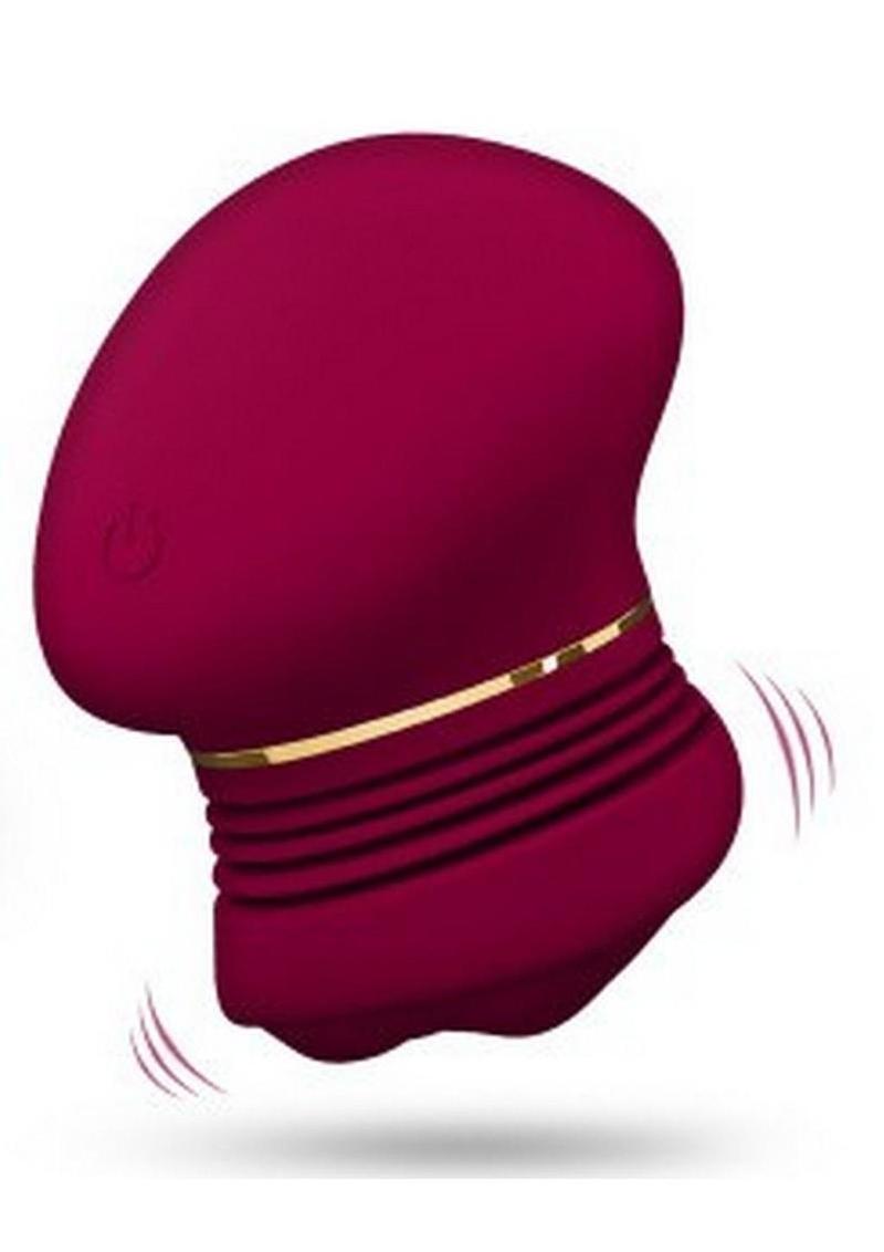 The Blush Collection Riana Rechargeable Silicone Clitoral Stimulator - Mulberry