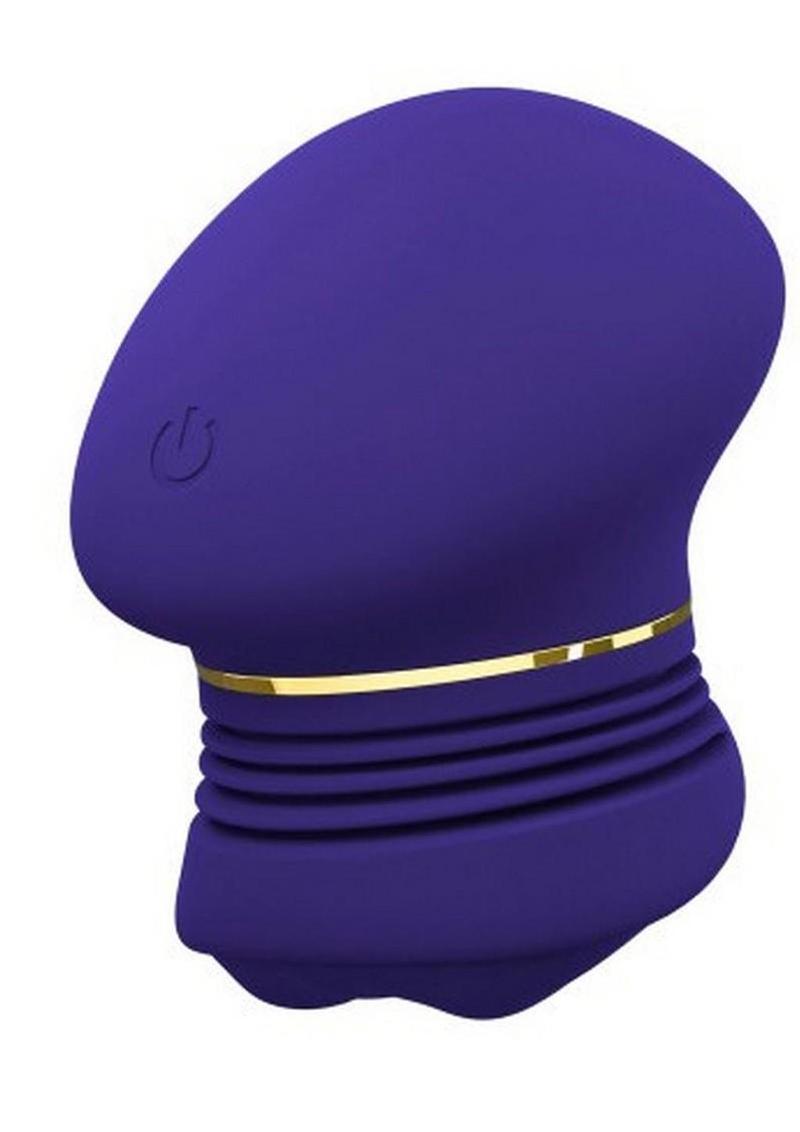 The Blush Collection Riana Rechargeable Silicone Clitoral Stimulator - Royal - Indigo