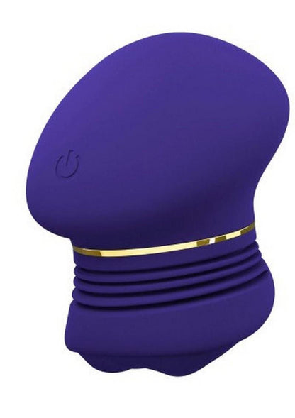 The Blush Collection Riana Rechargeable Silicone Clitoral Stimulator - Royal - Indigo