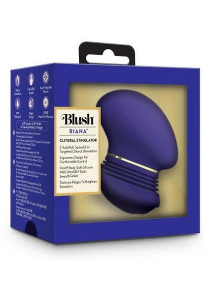 The Blush Collection Riana Rechargeable Silicone Clitoral Stimulator - Royal - Indigo