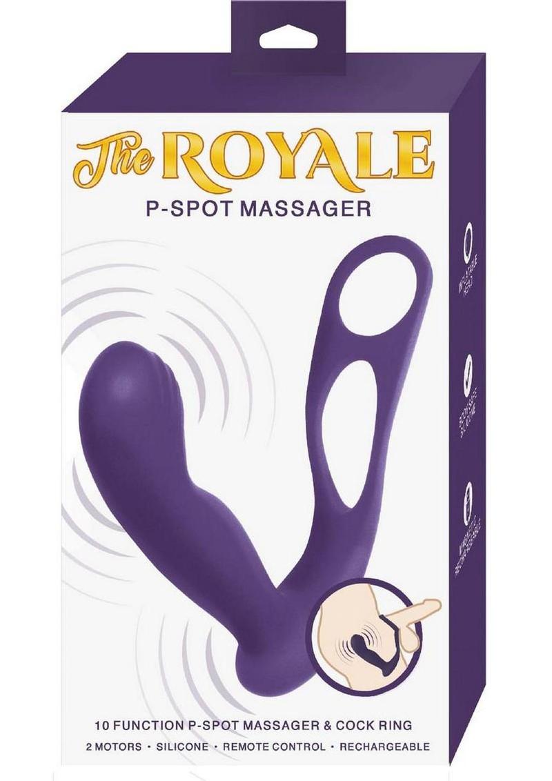 The Royal P-Spot Massager Rechargeable Silicone Prostate Stimulator - Purple