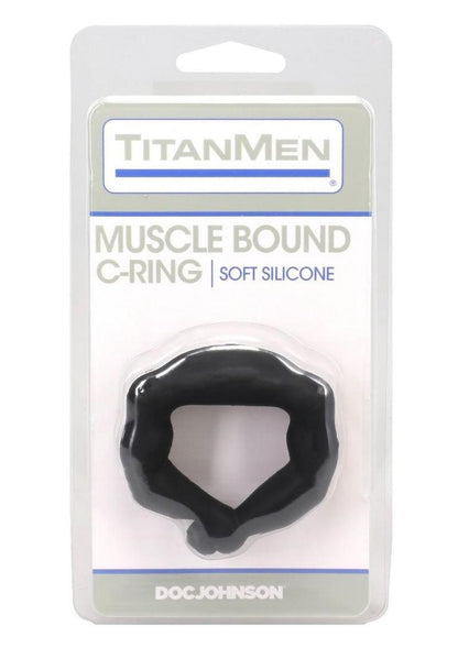 Titanmen Muscle Bound Cock Ring - Black - 32mm
