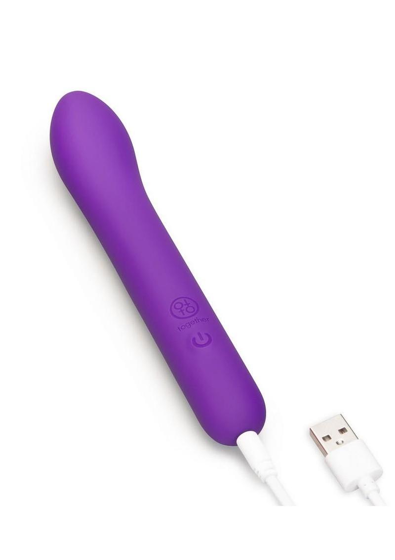 Together 6 Inch Slim G-Spot Vibe Rechargeable Silicone Vibrator - Purple