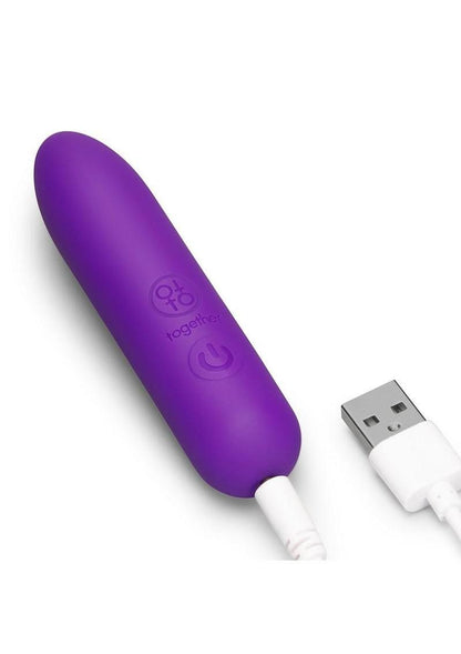 Together Point 3.5 Inch Pointy Bullet Rechargeable Silicone Vibrator - Purple