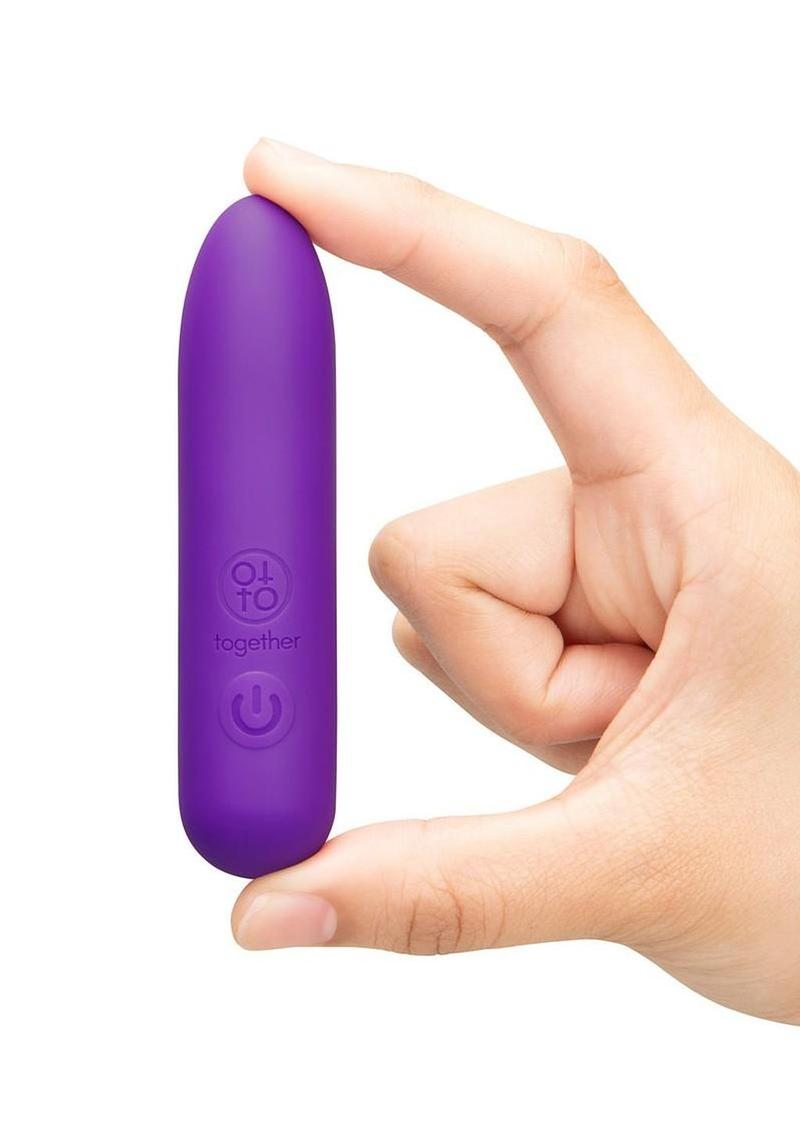 Together Point 3.5 Inch Pointy Bullet Rechargeable Silicone Vibrator - Purple