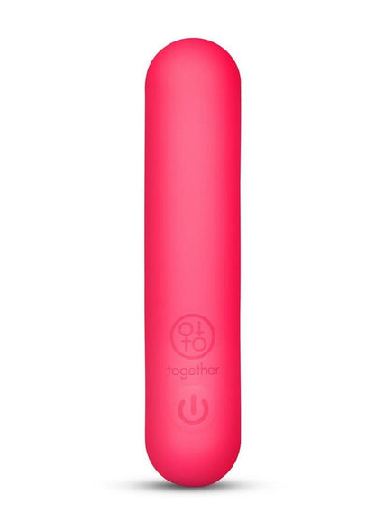 Together Teaser Silicone Rechargeable Bullet Vibrator - Pink - 4in