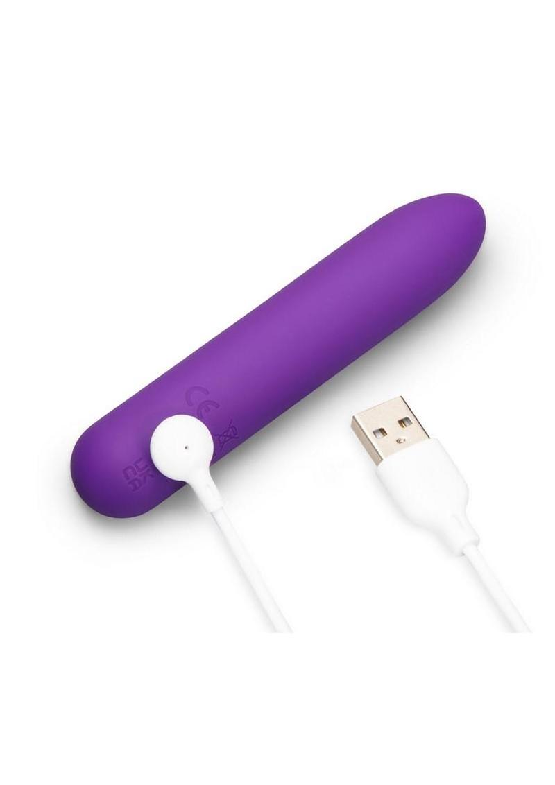 Together Tip 4 Inch Pointy Bullet Rechargeable Silicone Vibrator - Purple