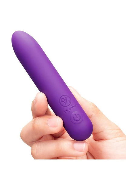 Together Tip 4 Inch Pointy Bullet Rechargeable Silicone Vibrator - Purple