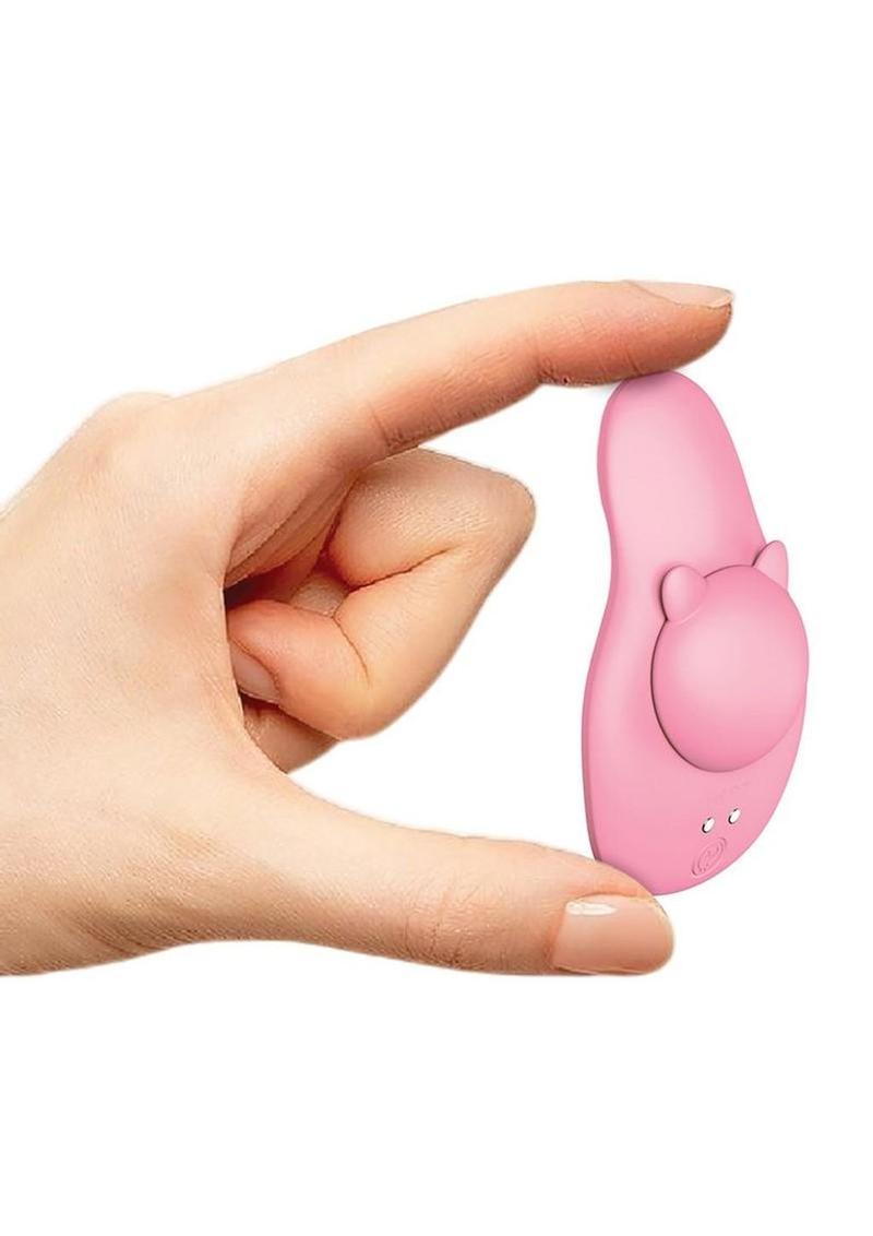 Ultra Here Kitty Kitty Rechargeable Silicone Panty Vibe with Remote Control