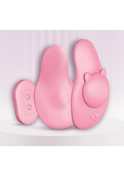 Ultra Here Kitty Kitty Rechargeable Silicone Panty Vibe with Remote Control
