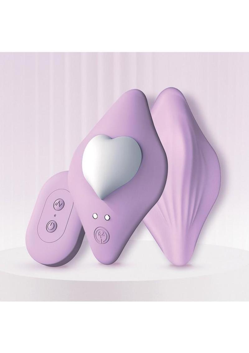 Ultra I Heart You Rechargeable Silicone Panty Vibe with Remote Control