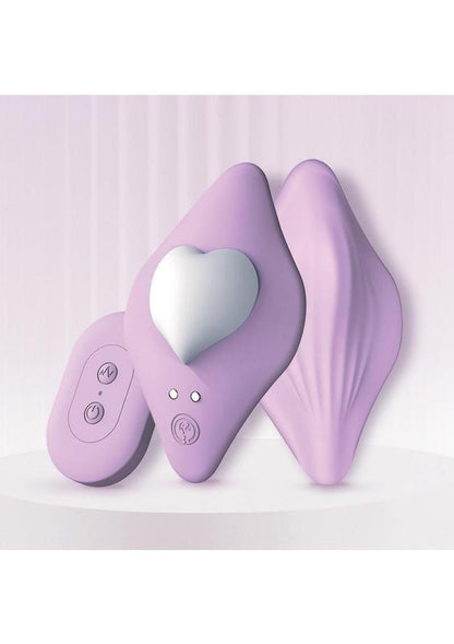 Ultra I Heart You Rechargeable Silicone Panty Vibe with Remote Control