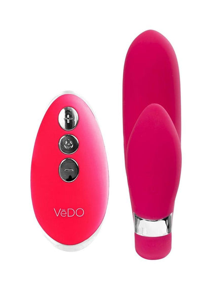Vedo Jeni C-Shaped Rechargeable Silicone Dual Motor Vibe with Remote Control